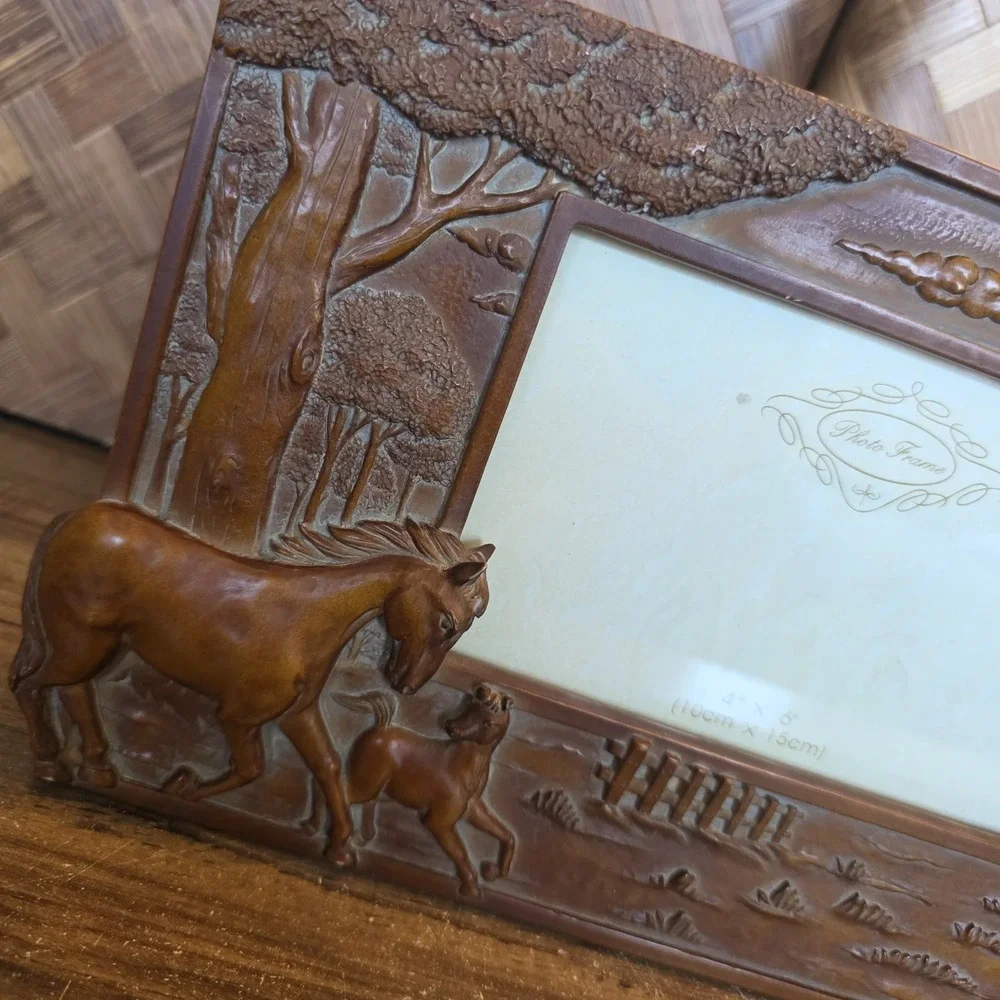 Horse Photo Frame Brown 4